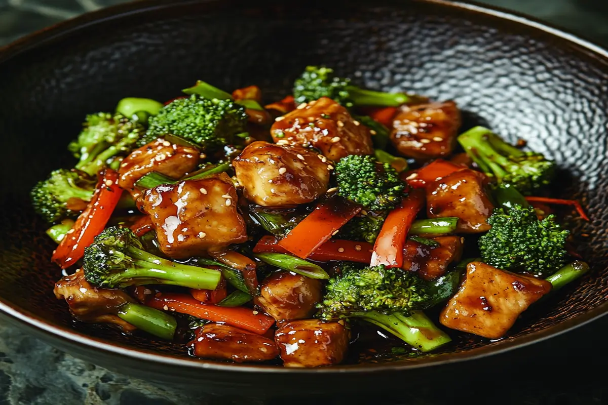 Stir-fry dish cooked with oyster sauce