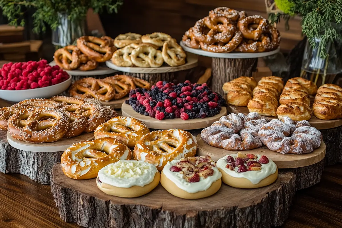 Assortment of pretzel types